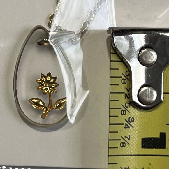 Bundle 3 for $15 | Gold Tone Necklace | Gold Flower Pendant - Picture 8 of 13
